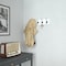 Flash Furniture Daly Wall Mounted 24 Inch Solid White Solid Pine Wood Storage Rack w/5 Hooks HGWA-SCR-5-SLDWHT-GG - alternate 2